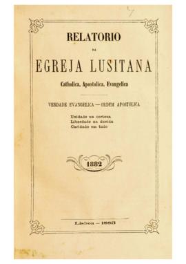 Relatórios da Igreja Lusitana de 1882